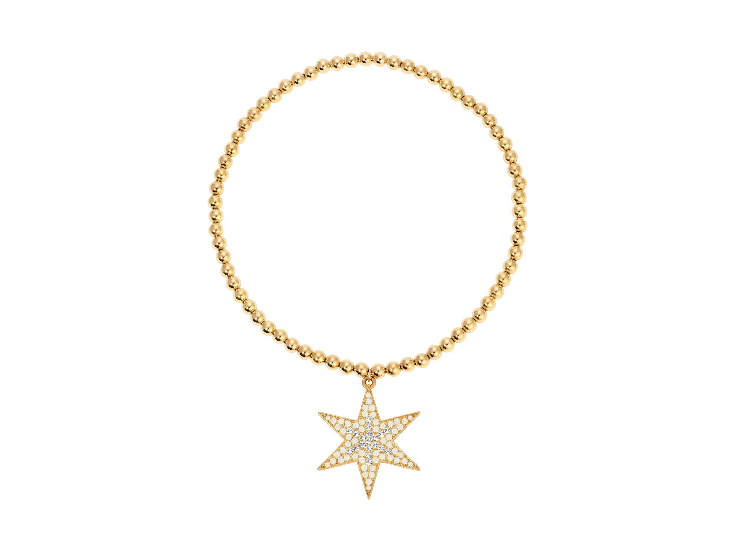 Vintage Star Pendant Necklace, Celestial Gold Star Necklace